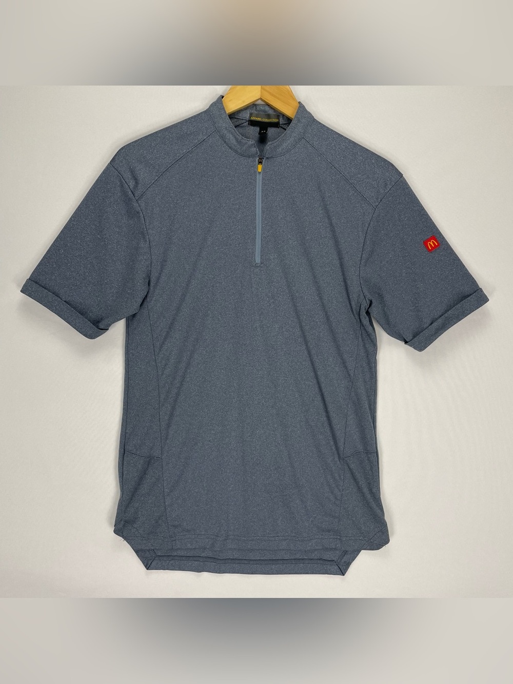 McDonald’s Apparel Collection Shirt Men Small Employee Uniform Work 1/4 Zip Polo